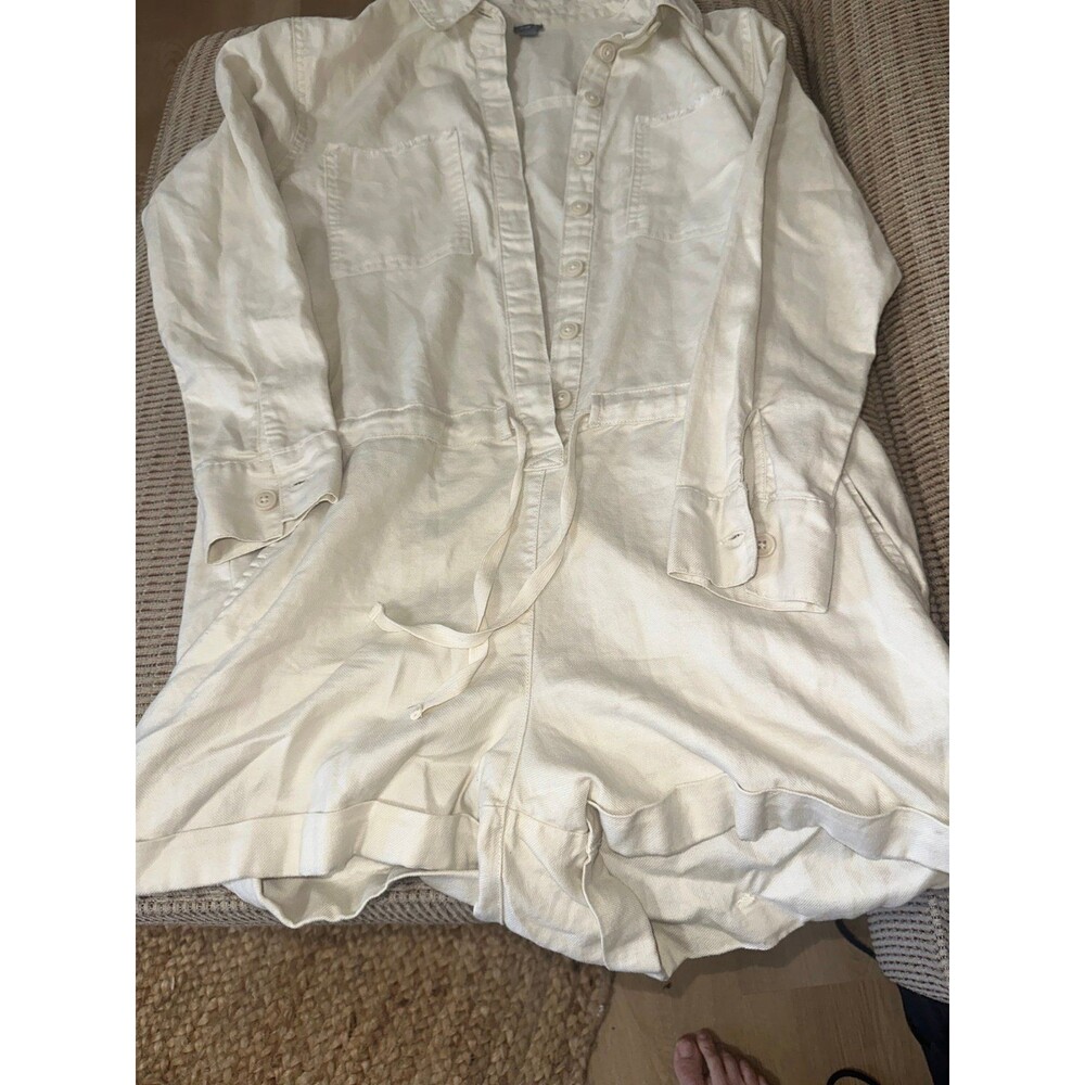 Aerie Creme One Piece Button Up - Picture 4 of 6